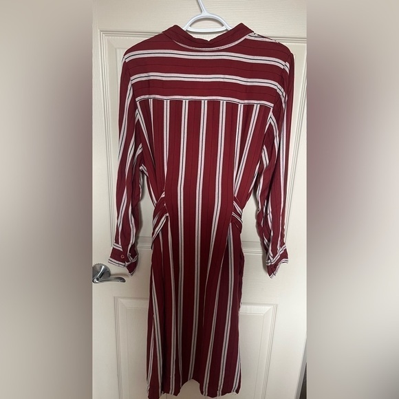 RED Striped Blouse Dress - Picture 4 of 5